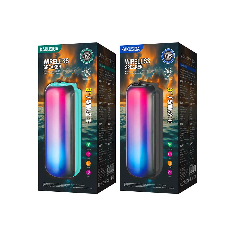 Haut-parleur sans fil à lumière colorée KK-3203 KAKUSIGA