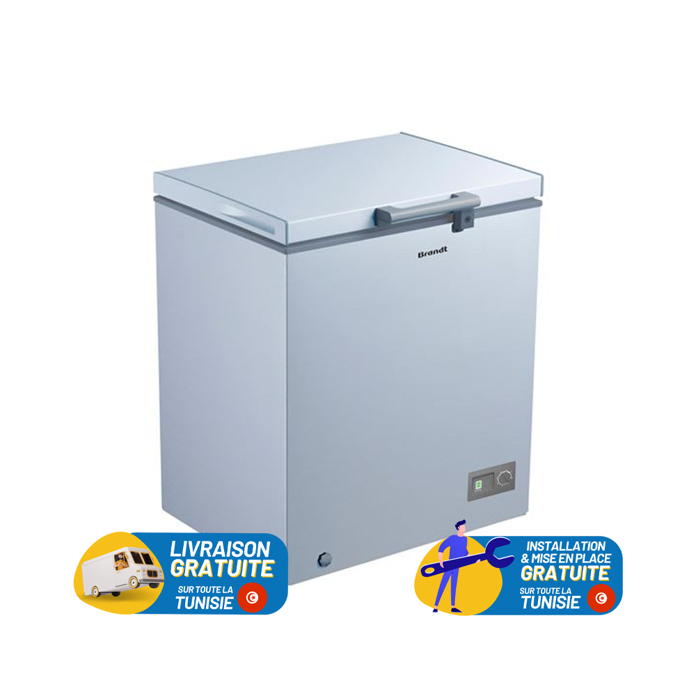Congélateur Vertical Brandt BFK720MSS / 200L / Silver