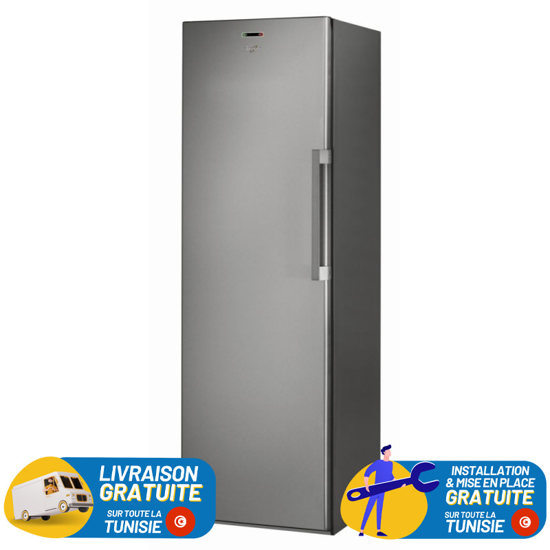 Congélateur Armoire Whirlpool UW8F2YXBIF / 260L / Inox
