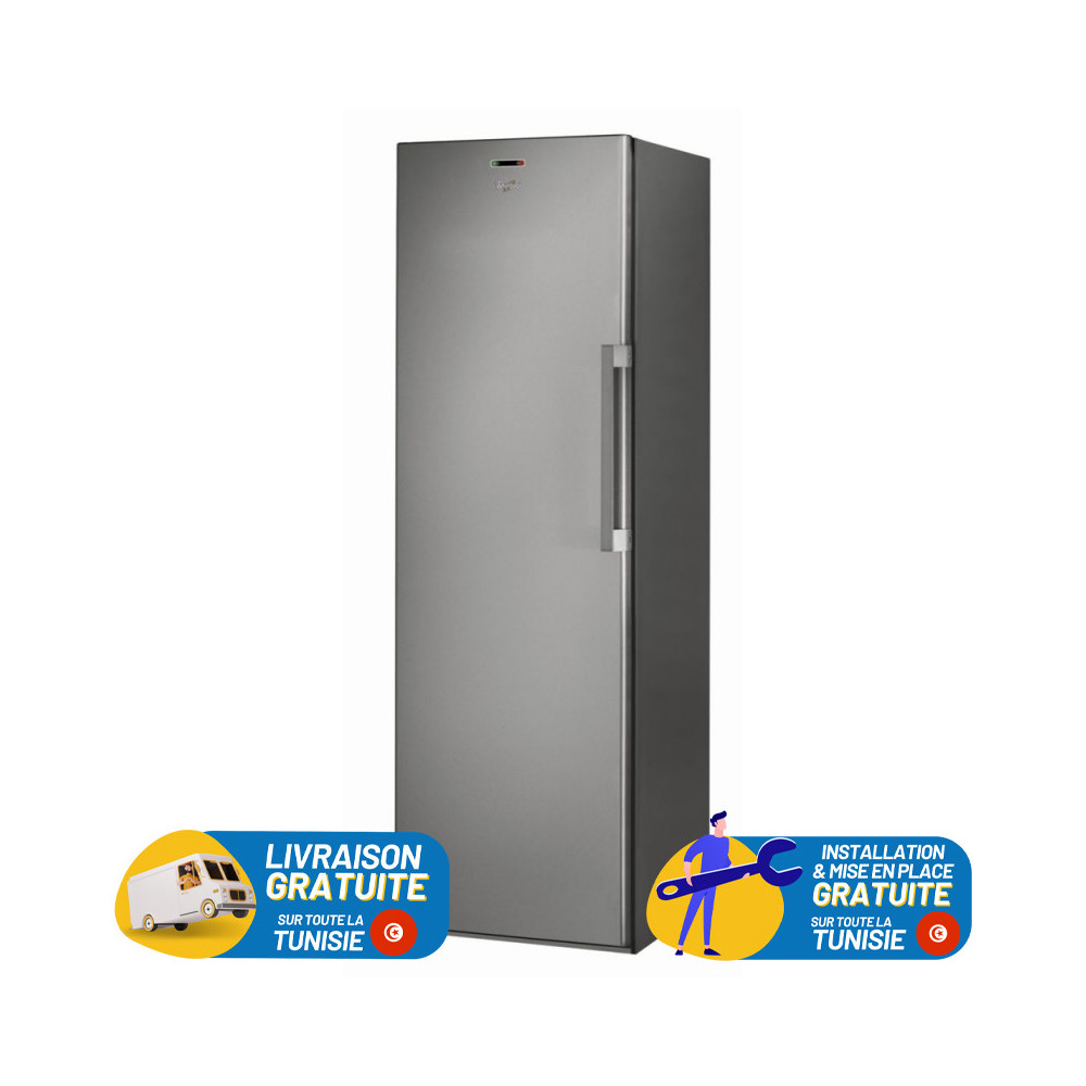 Congélateur Armoire Whirlpool UW8F2YXBIF / 260L / Inox