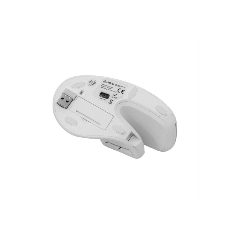 Souris Sans Fil Optique SBOX VM-838 Verticale / Blanc