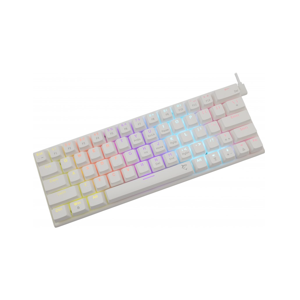 White Shark KEYBOARD WAKIZASHI WHITE RED SWITCH