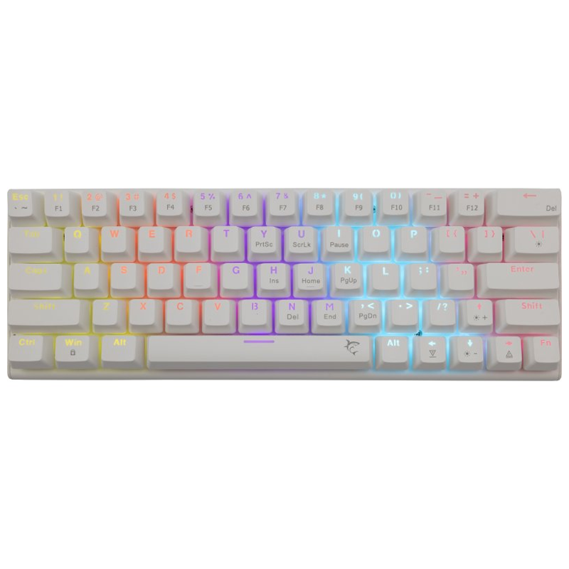 White Shark KEYBOARD WAKIZASHI WHITE RED SWITCH