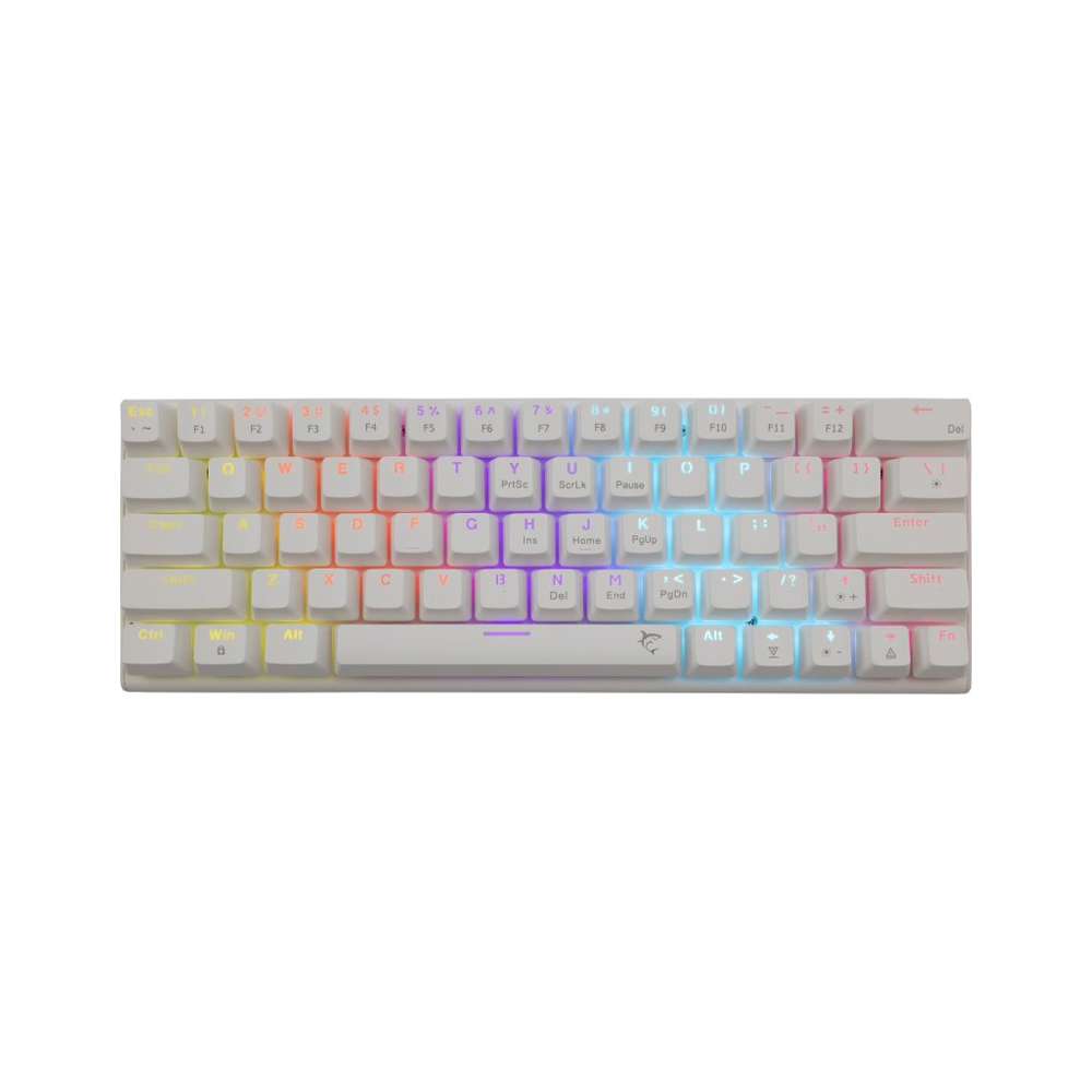 White Shark KEYBOARD WAKIZASHI WHITE RED SWITCH
