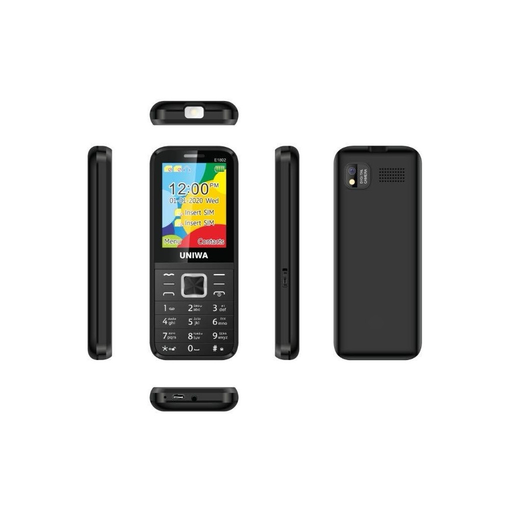 Téléphone Portable UNIWA E1802 / Noir
