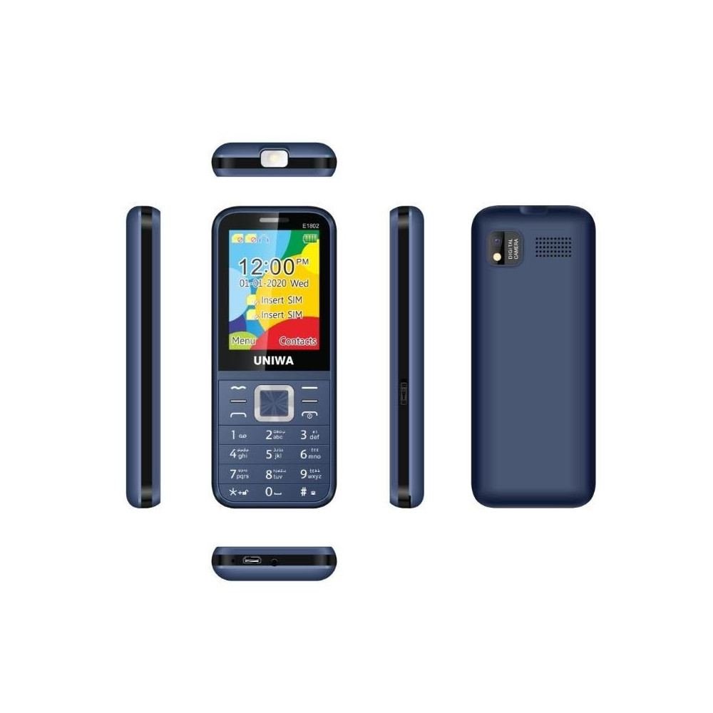 Téléphone Portable UNIWA E1802 / Bleu