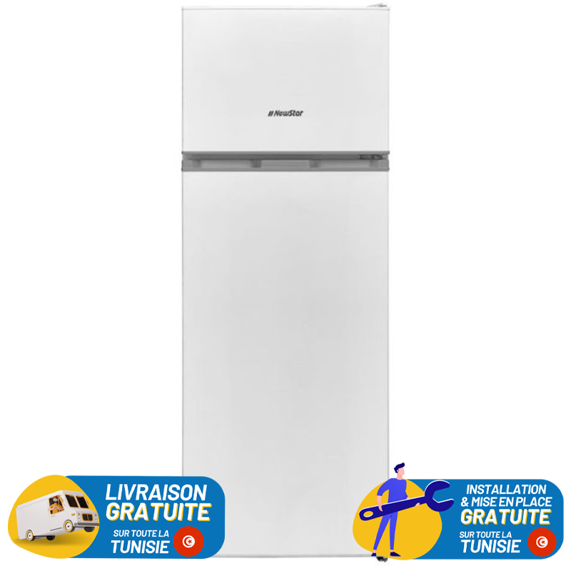 Réfrigérateur NEWSTAR Defrost Double Portes 270 Litres / Blanc