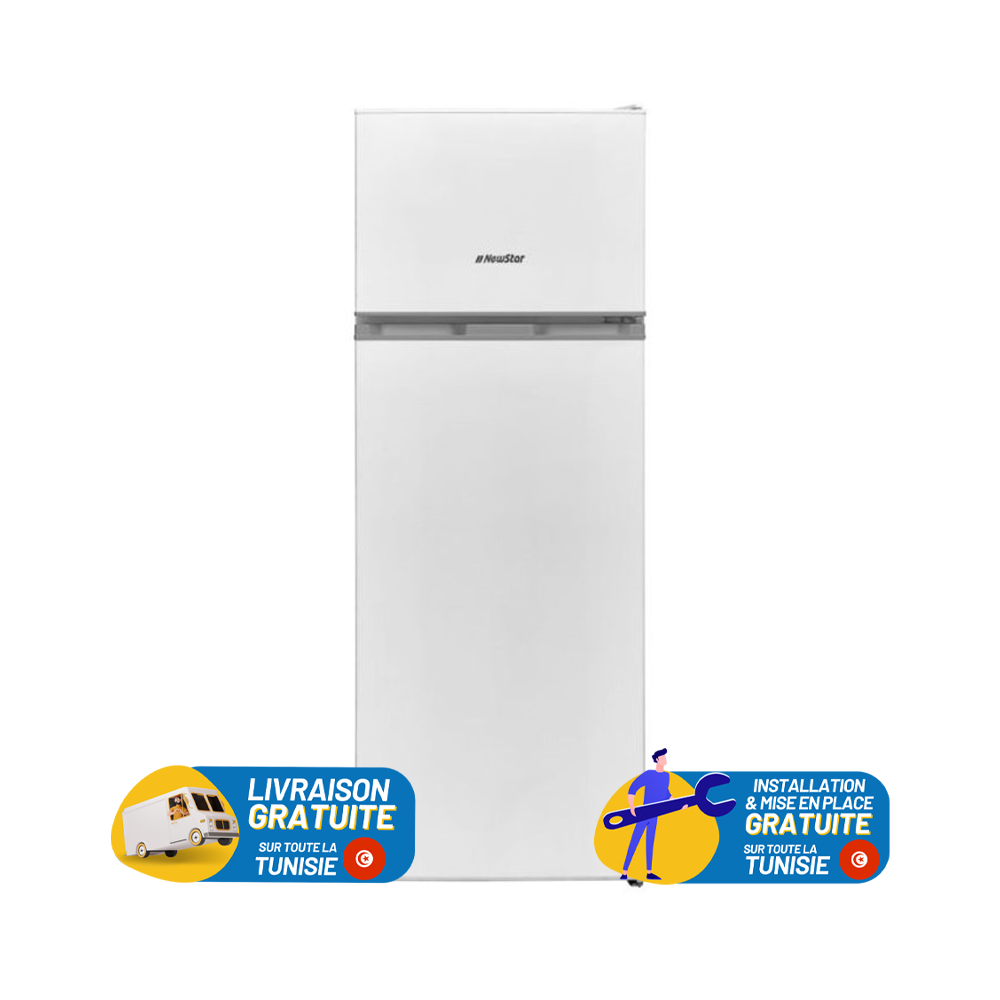 Réfrigérateur NEWSTAR Defrost Double Portes 270 Litres / Blanc