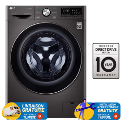 Lavante séchante Frontale LG 9 Kg / Smart DD 6M / Noir
