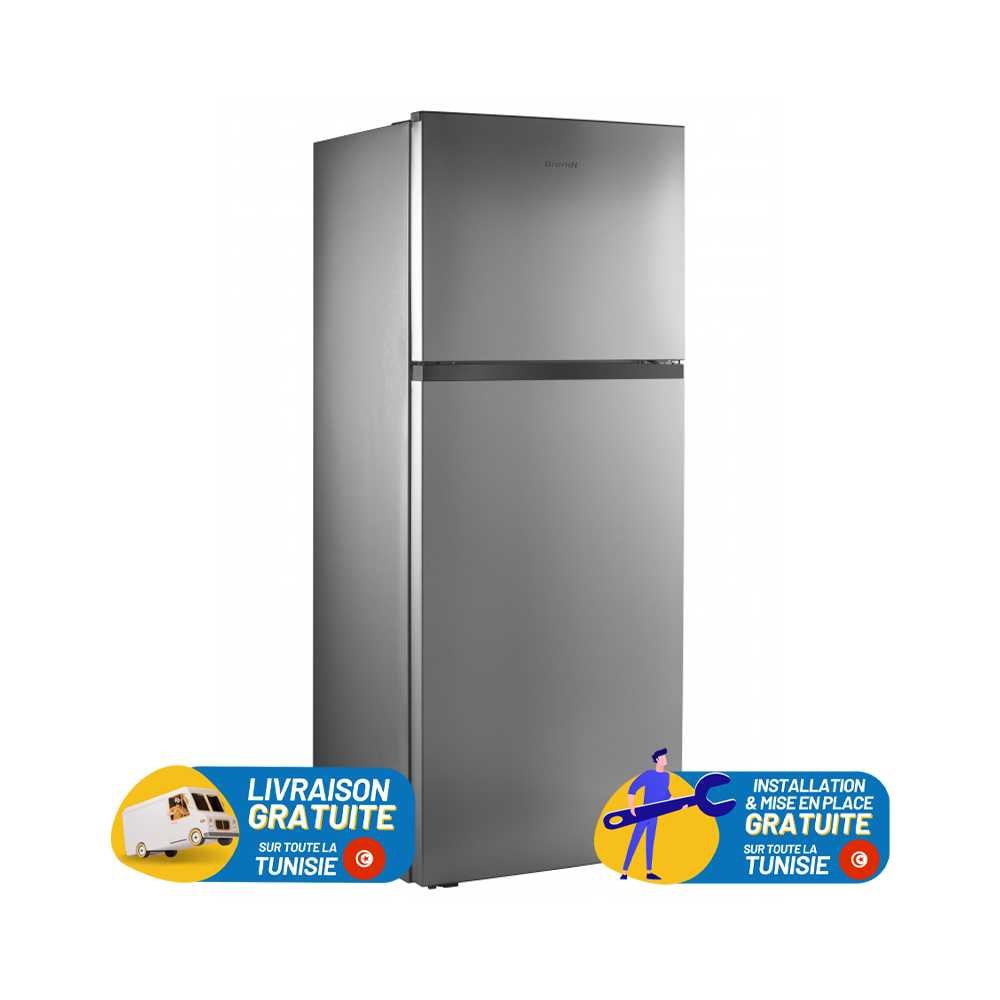 Réfrigérateur Brandt NoFrost BD6010NX / 449 L / Inox | Brandt Tunisie | Tunisianet