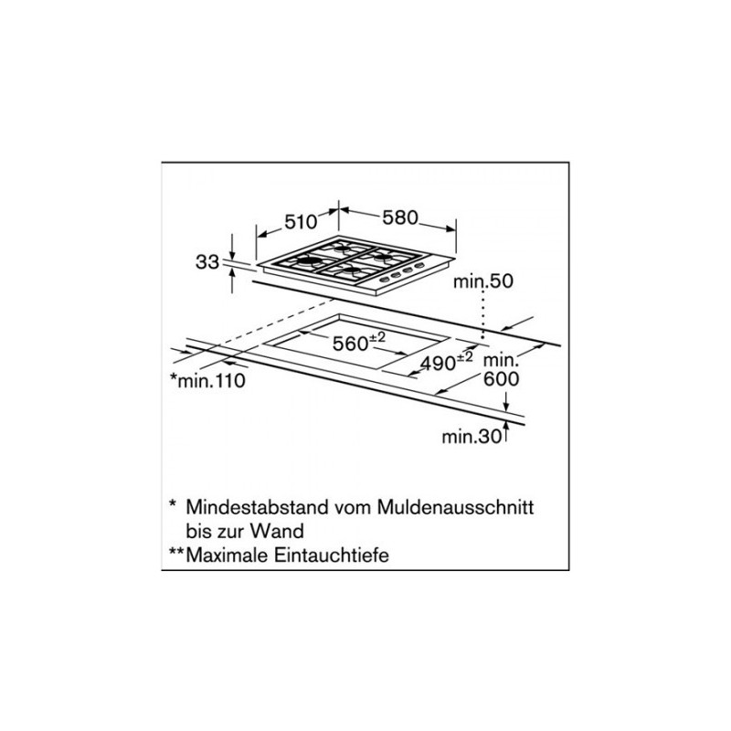 Plaque de cuisson BOSCH / Inox