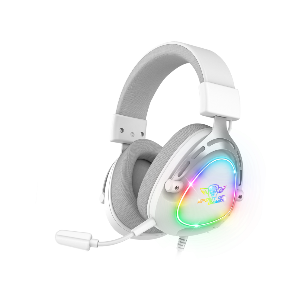Casque Micro Gaming Spirit of Gamer ELITE H40 ARTIC / RGB / Blanc