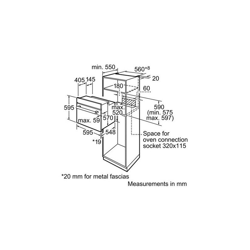 Four Electrique BOSCH 60cm / Inox