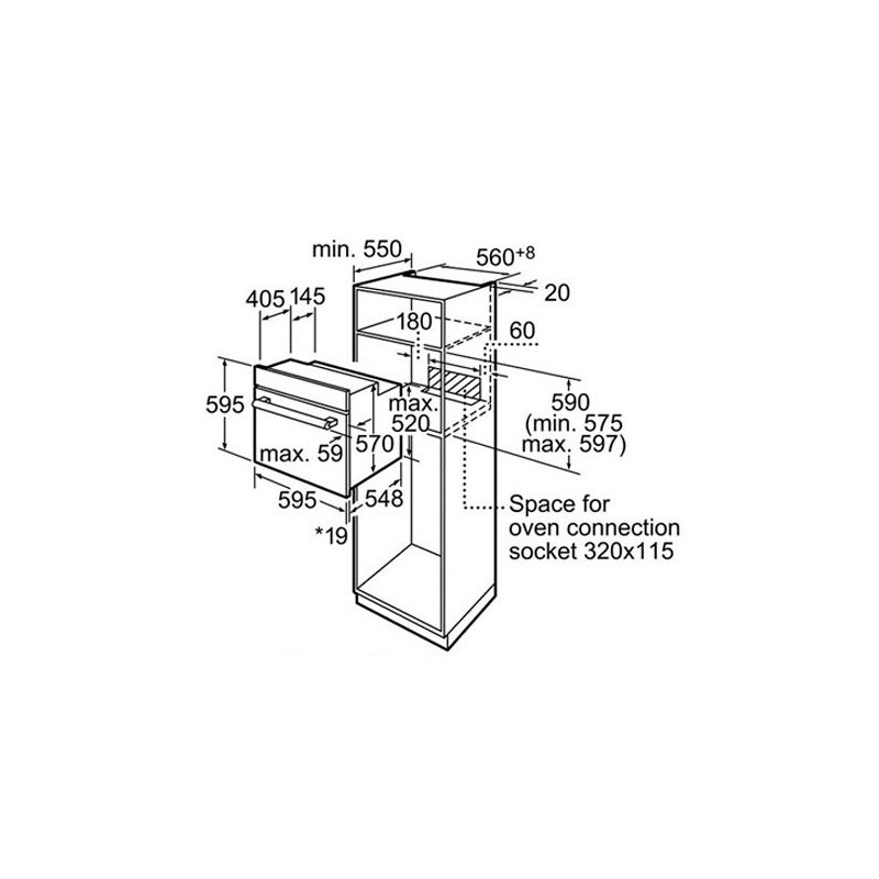 Four Electrique BOSCH avec afficheur / Inox