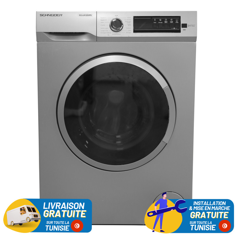 Machine à laver Frontale SCHNEIDER avec Afficheur 8 KG