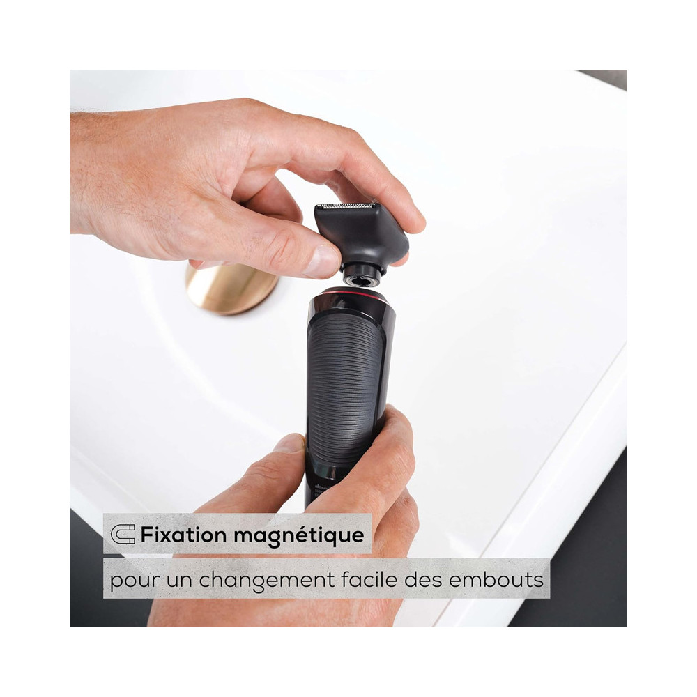 Rasoir Rotatif Sans Fil BEREUR MN8X - Noir