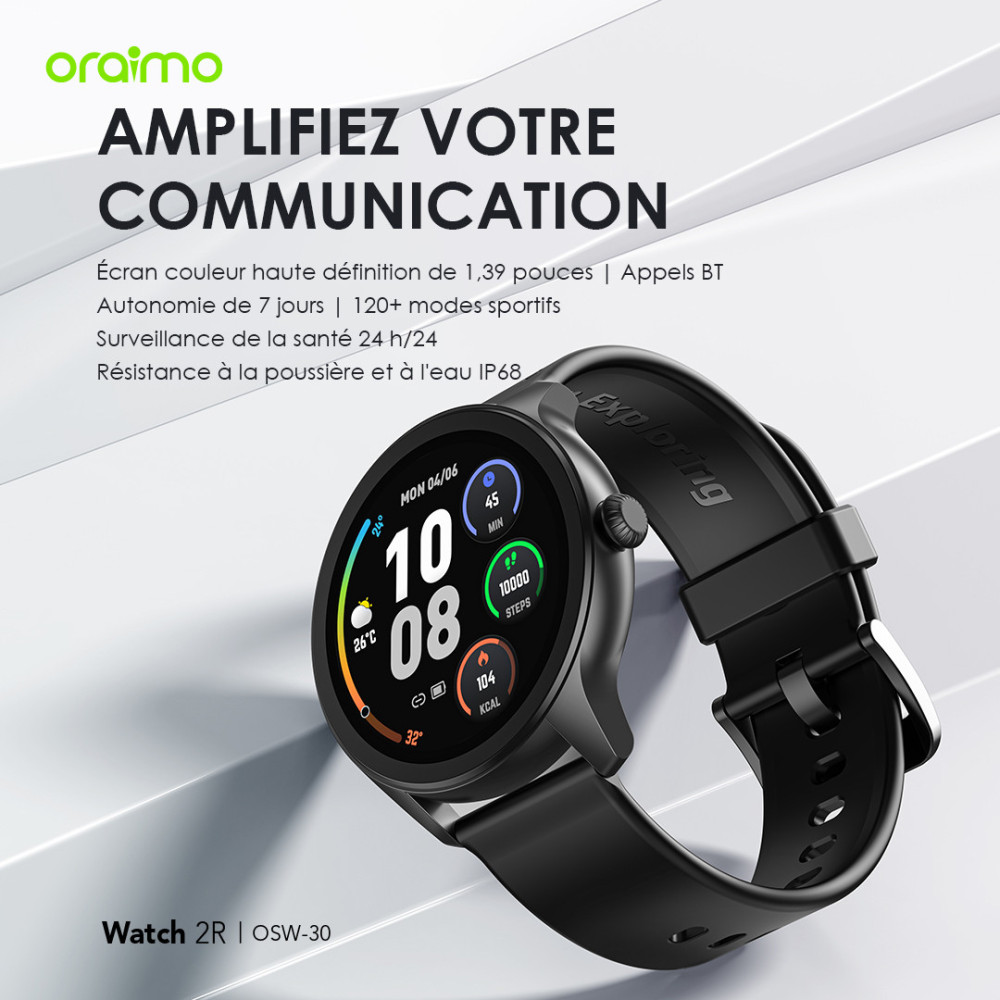 MONTRE CONNECTÉE Oraimo OSW-30 / Noir