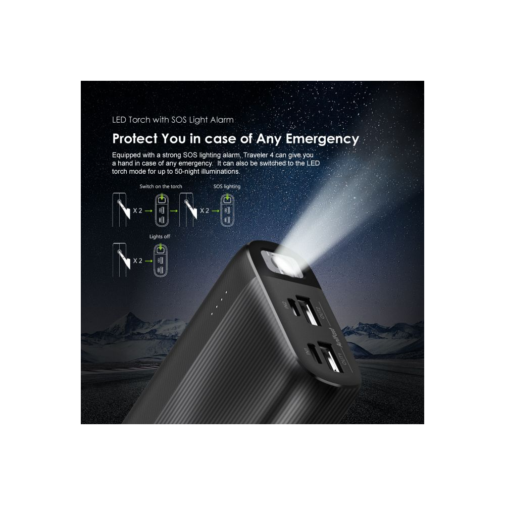 Power Bank ORAIMO OPB-P204D 20000 mAh - Noir