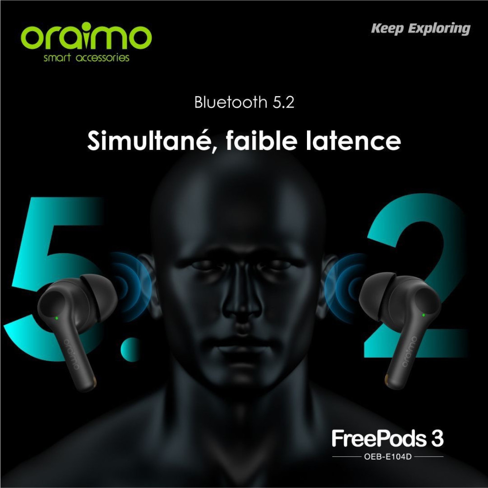 ECOUTEUR SANS FILOEB-E104DC ORAIMO / Noir