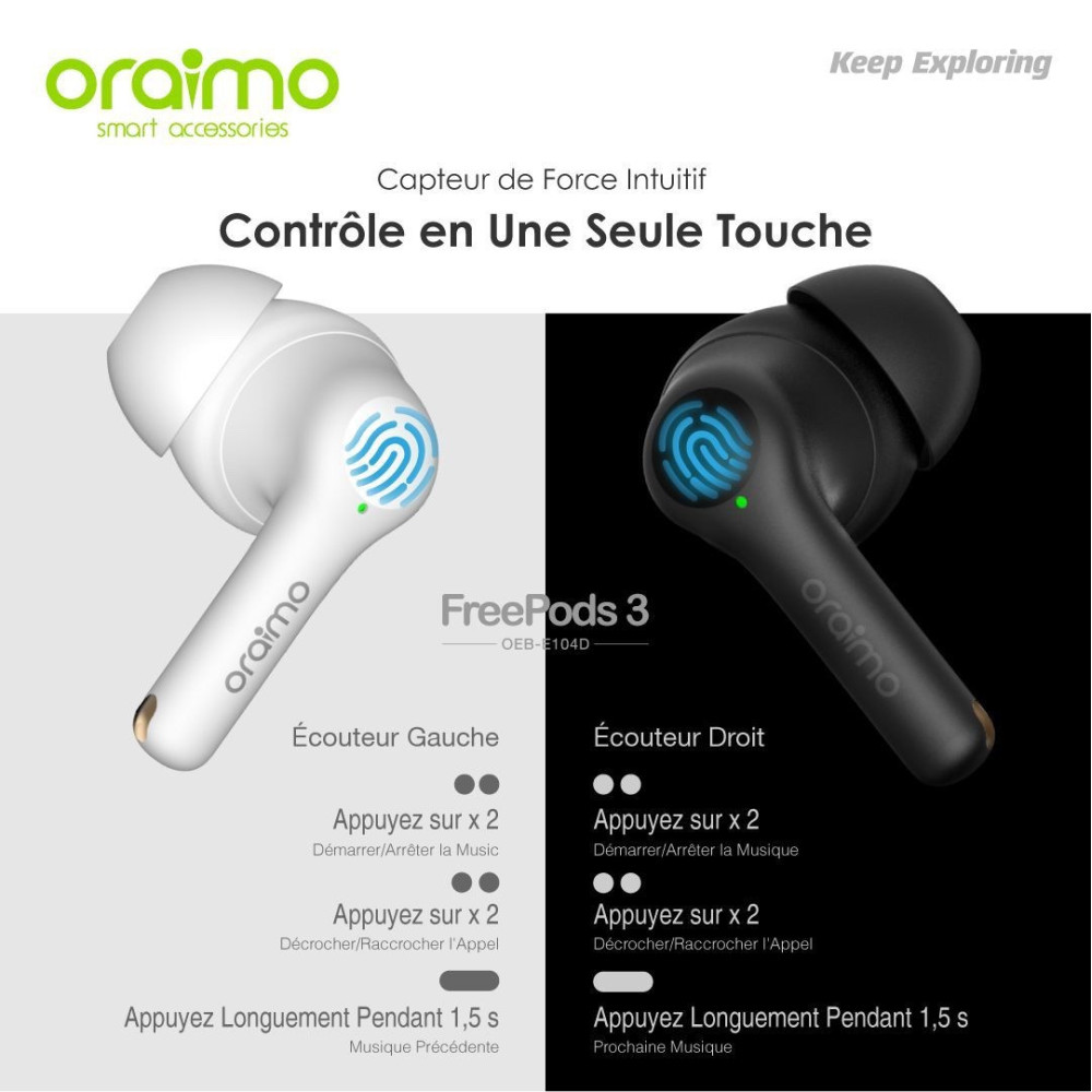 Oraimo Tunisie -  ecouteur sans fil