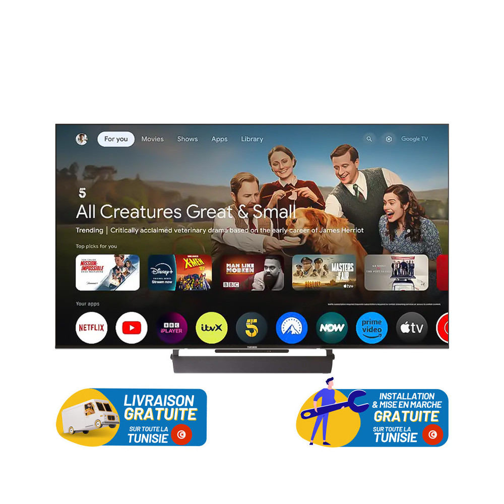 TV TELEFUNKEN 75" QLED TELEFUNKEN G4E  GOOGLE TV 4K