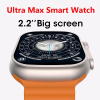 Smartwatch 8 Ultra multifonction SW8 PRO MAX / Orange et Noir Avec Casque Bluetooth P9 Noir Offert