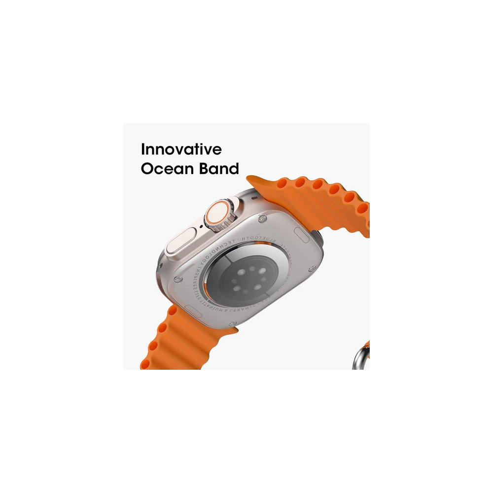 Smartwatch 8 Ultra multifonction SW8 PRO MAX / Orange et Noir Avec Casque Bluetooth P9 Noir Offert