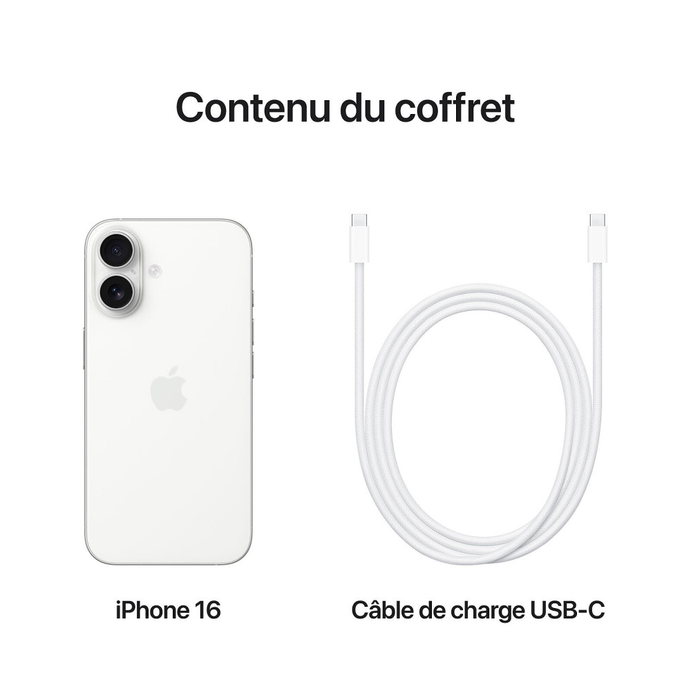 Apple iPhone 16 128 Go 5G / Blanc