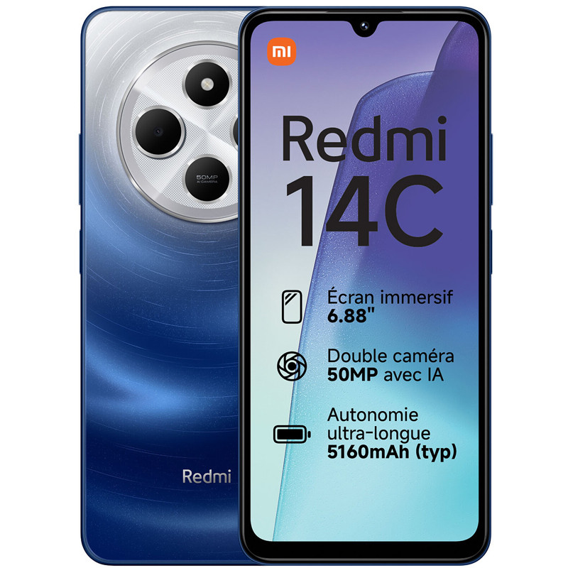 Smartphone XIAOMI Redmi 14C / 6GO /128GO / BLEU