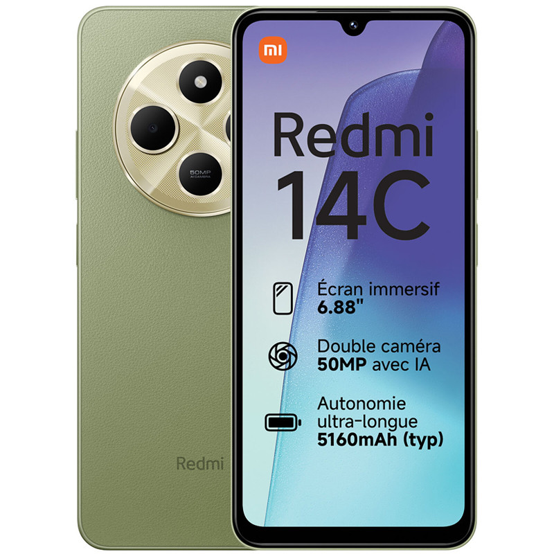 Smartphone XIAOMI Redmi 14C / 8GO / 256GO / VERT