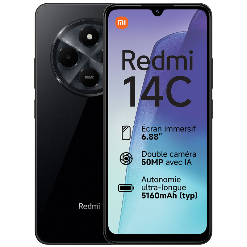Smartphone XIAOMI Redmi 14C / 8GO / 256GO / BLACK