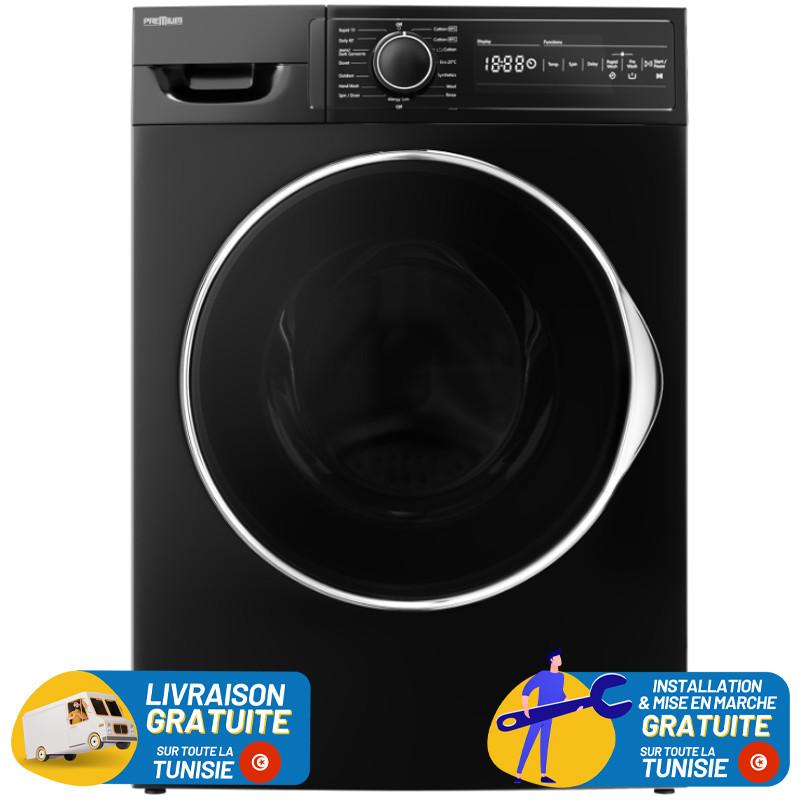 LAVE LINGE PREMIUM 9KG NOIR