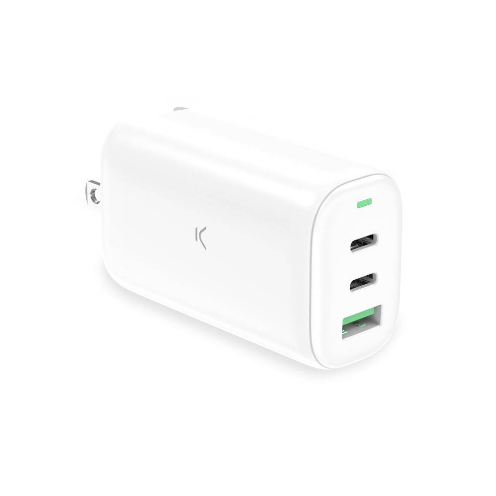Chargeur mural multiport KSIX GaN 65 W PPS ultra rapide / Blanc