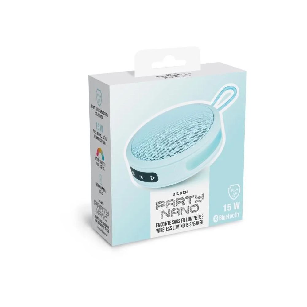 Enceinte Bluetooth PARTY NANO avec effets lumineux / Bleu