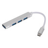 Hub Type-C Vers USB C-809 / 4 Ports /  Silver