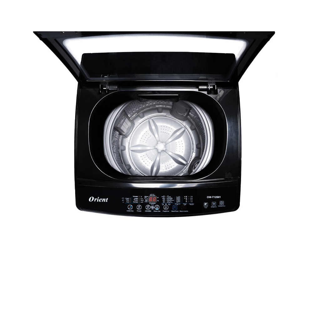Machine à laver Orient OW-T12S01 / 12KG / Noir / OW-T12B01