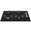 Table de cuisson encastrable Beko en Verre Noir 4 Feux