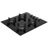 Table de cuisson encastrable Beko en Verre Noir 4 Feux