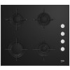 Table de cuisson encastrable Beko en Verre Noir 4 Feux