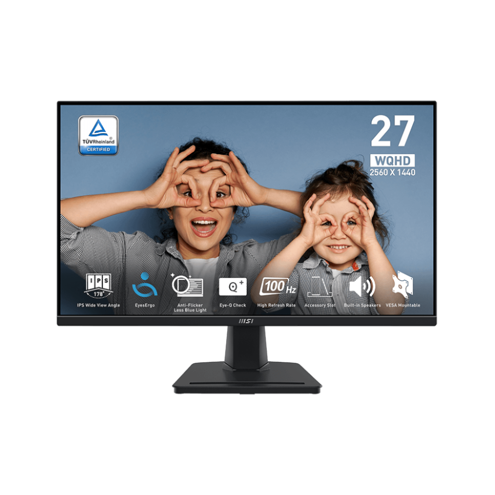 Écran MSI PRO MP275Q 27" WQHD IPS / 100 Hz / Avec haut-parleurs / Noir