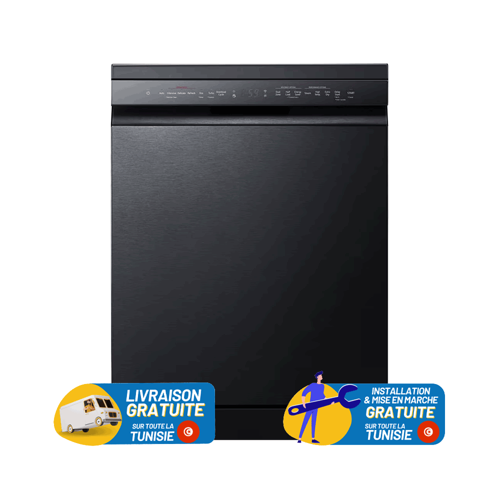 LAVE VAISSELLE  LG 14 Couverts MIDDLE BLACK / DFC425FM + PACK Finish GRATUIT