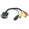 Adaptateur convertisseur VGA vers RCA Femelle