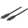 Câble USB 3.2  Type-C Vers USB 3.2  Type-C Manhattan 1M / 100W / 5A / 4K