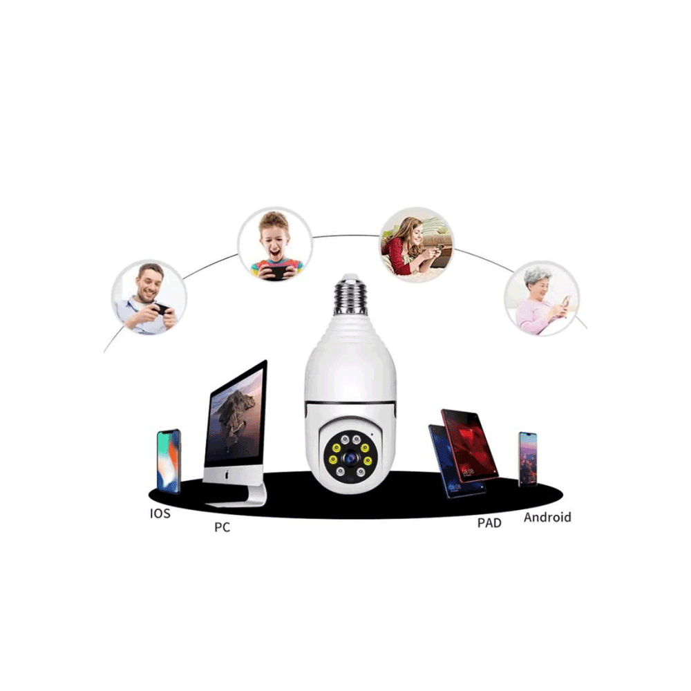 Caméra de Surveillance Ampoule Interne WIFI 2MP Smart