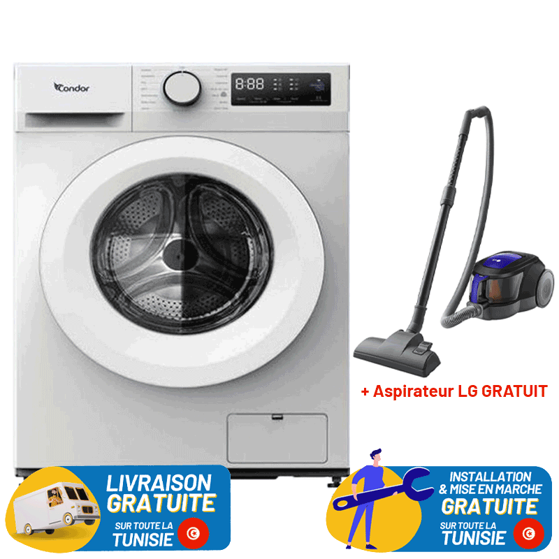 Machine à laver Frontale Condor 10 Kg / 1400 tr