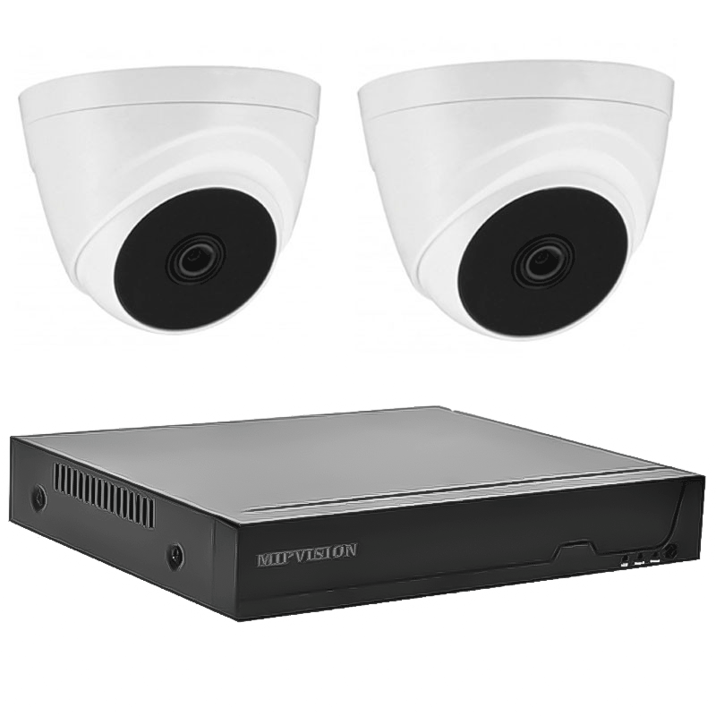 PACK DVR+2 CAMERAS INTERNES 2MP MIPVISION