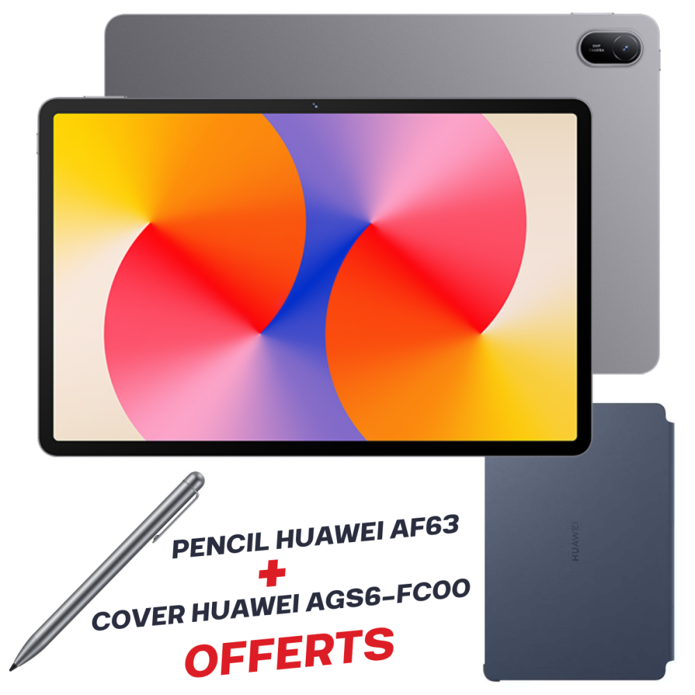 Tablette HUAWEI MatePad SE 11" LTE / 4 Go / 128 Go / 4G / Wi-Fi / Gris Avec Pencil Huawei AF63 + Cover Huawei AGS6-FC00 Offerts