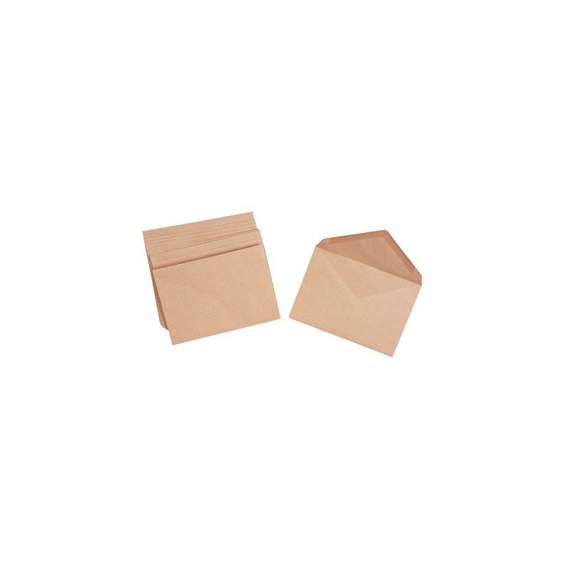 10x Enveloppes Marron 114 x 162 mm