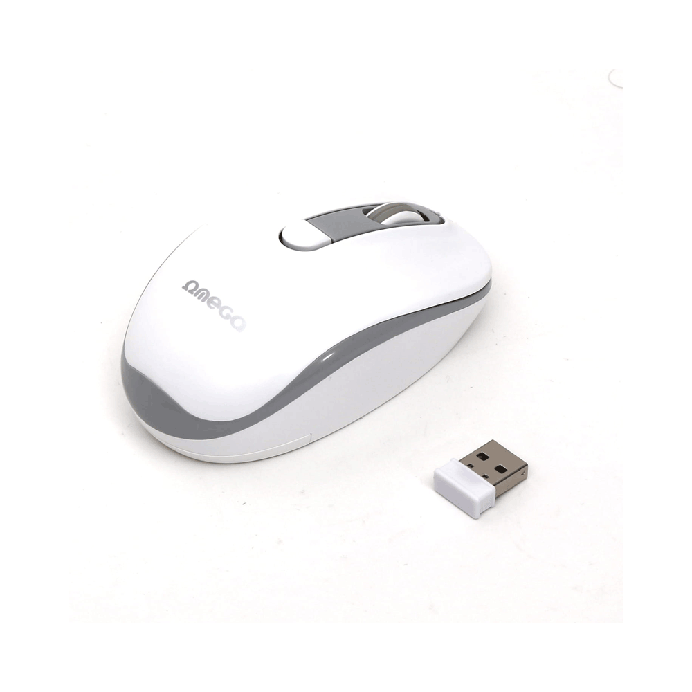 SOURIS OMEGA SANS FIL 1600DPI Blanc/Gris