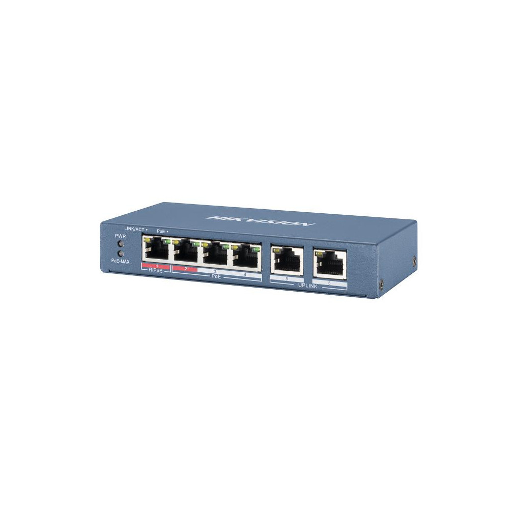 Switch HIKVISION DS-3E0106HP-E 6 ports Hi-PoE 10/100 Mbps